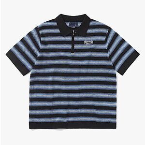 Thisneverthat knit perforated short sleeve polo